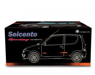Fiat Seicento Sporting Abarth 1998 Rosso Laudoracing 1:18 Resinemodell (Türen, Motorhaube... nicht zu öffnen!)